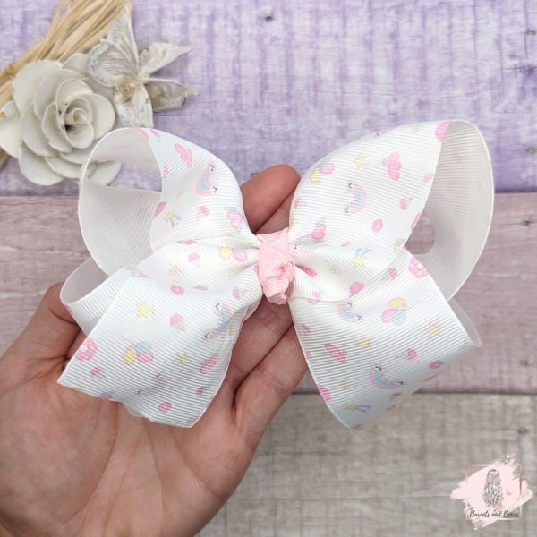 Rainbow party ribbon Bow