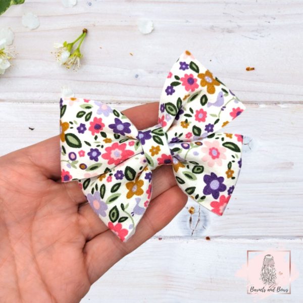 soft florals butterbow